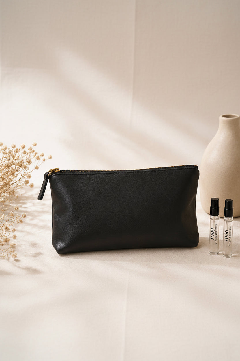 Pochette pour échantillons de parfum en cuir premium